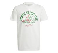 adidas Unisex Kids Lounge Pizza Graphic T-Shirt, Off White, 9-10 Years
