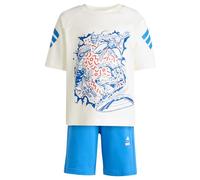 adidas Unisex Kids MARVEL AVENGERS T-SHIRT SET, off white/ray blue, 6-7 Years