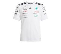 adidas Unisex Kids Mercedes - AMG Petronas Formula ONE Team Driver Jersey White Youth, White/Black, 9-10 Years