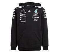 adidas Unisex Kids MERCEDES - AMG PETRONAS FORMULA ONE TEAM TEAM HOOD YOUTH, black/white, 15-16 Years