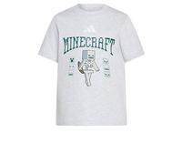 adidas Unisex Kids Minecraft Skeleton Shirt, Light Grey Heather, 3-4 Years
