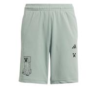 adidas Unisex Kids Minecraft Training Short, Silver Green, 15-16 Years