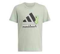 adidas Unisex Kids Minecraft Training T-Shirt, Silver Green/Black, 13-14 Years