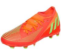 adidas Unisex Kids Predator Edge.3 Fg J Sneaker, Solar Red Solar Green Core Black, 4 UK Child