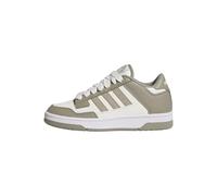 adidas Unisex Kids Rapid Court Low Junior Shoes, Silver Pebble/Cloud White/FTWR White, 4.5 UK