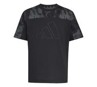 adidas Unisex Kids Seasonal Essentials Camo Cotton Juniors Shirt, Black/Carbon, 11-12 Years