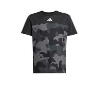 adidas Unisex Kids Seasonal Essentials Camo Cotton T-Shirt Juniors, Black/White, 11-12 Years