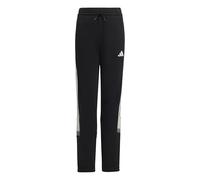 adidas Unisex Kids Seasonal Essentials Tiberio 3 Stripes Fleece Pants, Black/White/Grey Two, 11-12 Years