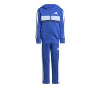 adidas Unisex Kids SEASONAL ESSENTIALS TIBERIO 3 STRIPES FLEECE TRACKSUIT, team royal blue/white/glow blue, 7-8 Years