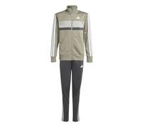 Adidas Seasonal Essentials Tiberio 3 Stripes Tricot Tracksuit Green 9-10 Years Kids