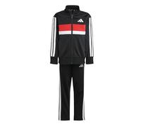 adidas Sportswear Kids Unisex Seasonal Essentials Tiberio 3-Stripes Tricot Track Suit - Black, Black, Size 6-7 Years Black