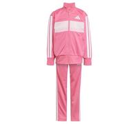 adidas Unisex Kids SEASONAL ESSENTIALS TIBERIO 3 STRIPES TRICOT TRACKSUIT, Pink Fusion/White/Clear Pink, 5-6 Years