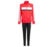 adidas Unisex Kids SEASONAL ESSENTIALS TIBERIO 3 STRIPES TRICOT TRACKSUIT, Pure Ruby/White, 11-12 Years