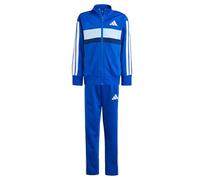 adidas Unisex Kids SEASONAL ESSENTIALS TIBERIO 3 STRIPES TRICOT TRACKSUIT, Royal Blue/White/Glow Blue, 4-5 Years