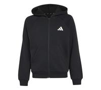 adidas Unisex Kids Seasonals Collegiate Typography Full Zip Hoody Junior Sweatshirt, black/white, 11-12 Years