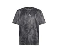adidas Unisex Kids Sport Icons All-Over Graphic Shirt, Grey Five/Black/Grey Three, 5-6 Years