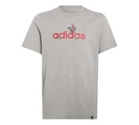 adidas Unisex Kids Sport Inspired Linear Graphic Junior Shirt, Medium Grey Heather, 7-8 Years