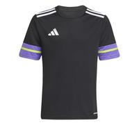 adidas Unisex Kids SQUADRA25 Jersey Short Sleeve Kids, Black/Purple Rush/semi Solar Slime, 7-8 Years
