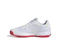 adidas Stabil Junior Indoor Shoes Sports, Cloud White/Aurora Met. / Semi Lucid Red, 2.5 UK Child