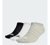 adidas Unisex Kids Thin and Light No-Show Socks 3 Pairs, Black/White, 6-7 Years