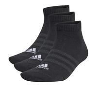 adidas Unisex Kids Thin and Light Sportswear Low-Cut Socks 3 Pairs, Black / White, 7-8 Years