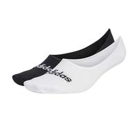 adidas Unisex Kids Thin Linear Ballerina Socks 2 Pairs, White/Black, 7-8 Years