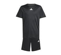 Adidas Train Essentials 3 Stripes Tee Tracksuit Black 9-10 Years Boys,Girls