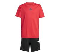 Adidas Train Essentials 3 Stripes Tee Tracksuit Red 13-14 Years Boys,Girls