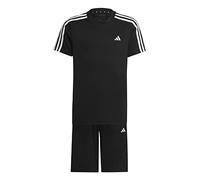 adidas Unisex Kids Train Essentials AEROREADY 3-Stripes Regular-Fit Training Set, Black/White, 9-10 Years