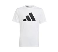 adidas Unisex Kids Train Essentials AEROREADY Logo Regular-Fit Tee, White/Black, 13-14 Years