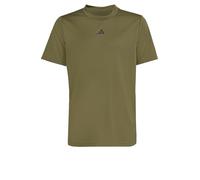 adidas Unisex Kids Train Essentials Logo Regular Fit T-Shirt Junior, Olive strata/Black, 13-14 Years