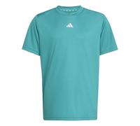 adidas Unisex Kids Train Essentials Logo Regular Fit T-Shirt Junior, Pure Teal/White, 7-8 Years