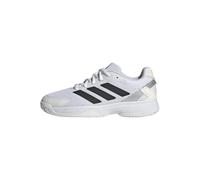 adidas Unisex Kids Ubersonic Kids Tennis Shoes, Cloud White/Core Black/Silver Metallic, 4 UK