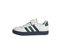 adidas Unisex Kids VL Court 3.0 Hook and Loop Shoes Kids, core White/Collegiate Navy/Collegiate Green, 2 UK