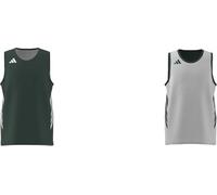 adidas Unisex Kids Y Everyday PRO Bball Jersey, Team Dark Green/White, 11-12 Years