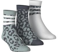adidas Unisex Kids YOUTH GIRLS LEO 3PP SOCKS, Aurora Onix/Wonder Sage/white, 4-5 Years