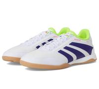 adidas Unisex League Indoor Sneaker, White/Collegiate Purple/Lucid Lemon, 12.5 Women/11.5 Men