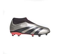 adidas Unisex League Laceless Firm Ground Sneaker, Platin Metallic/Aurora Black/Turbo, 6 Big Kid