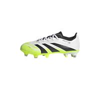 adidas Unisex League Soft Ground Football Boots Kids, Cloud White/Core Black/Lucid Lemon, 1.5 UK