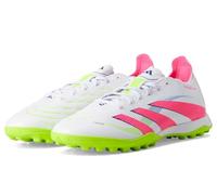 adidas Unisex League Turf Soccer Cleats Sneaker, White/Lucid Pink/Lucid Lemon, 9.5 Women/8.5 Men
