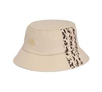 adidas Unisex Leo Graphic Bucket Hat, Crystal Linen/Khaki Six/Dark Brown/Gold met., M-L