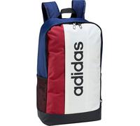 adidas Unisex LINEAR BACKPACK COLORBLOCK, dark blue/off white/active maroon, One size