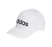 adidas Unisex Linear Baseball Cap, White/Black, L-XL