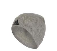 adidas Unisex Logo Beanie, Medium Grey Heather/Black, M