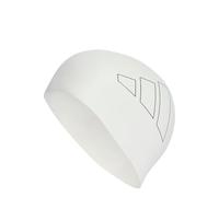 adidas Unisex Logo Swim Cap, White/Black, One size
