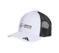 adidas Unisex Mercedes - AMG Petronas Formula ONE Team Snapback Logo Trucker Cap, White/Black, S