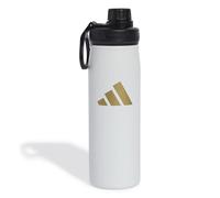 adidas Unisex Metal Screw Top 0.6 Liter Bottle, white/black, One Size
