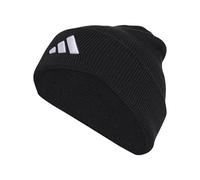adidas Unisex New Logo Beanie Cuff Hat, Black/White, M-L