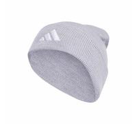 adidas Unisex New Logo Beanie Cuff, Light Grey Heather/White, L