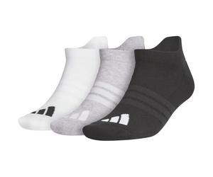 adidas Unisex PERFORMANCE 3 PK ANKLE SOCKS, white/light grey heather/black, 8.5-10